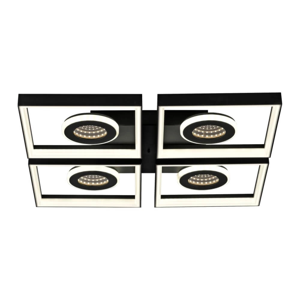 Vierkante plafondlamp Traforo quatro Paul Neuhaus 4012248384909