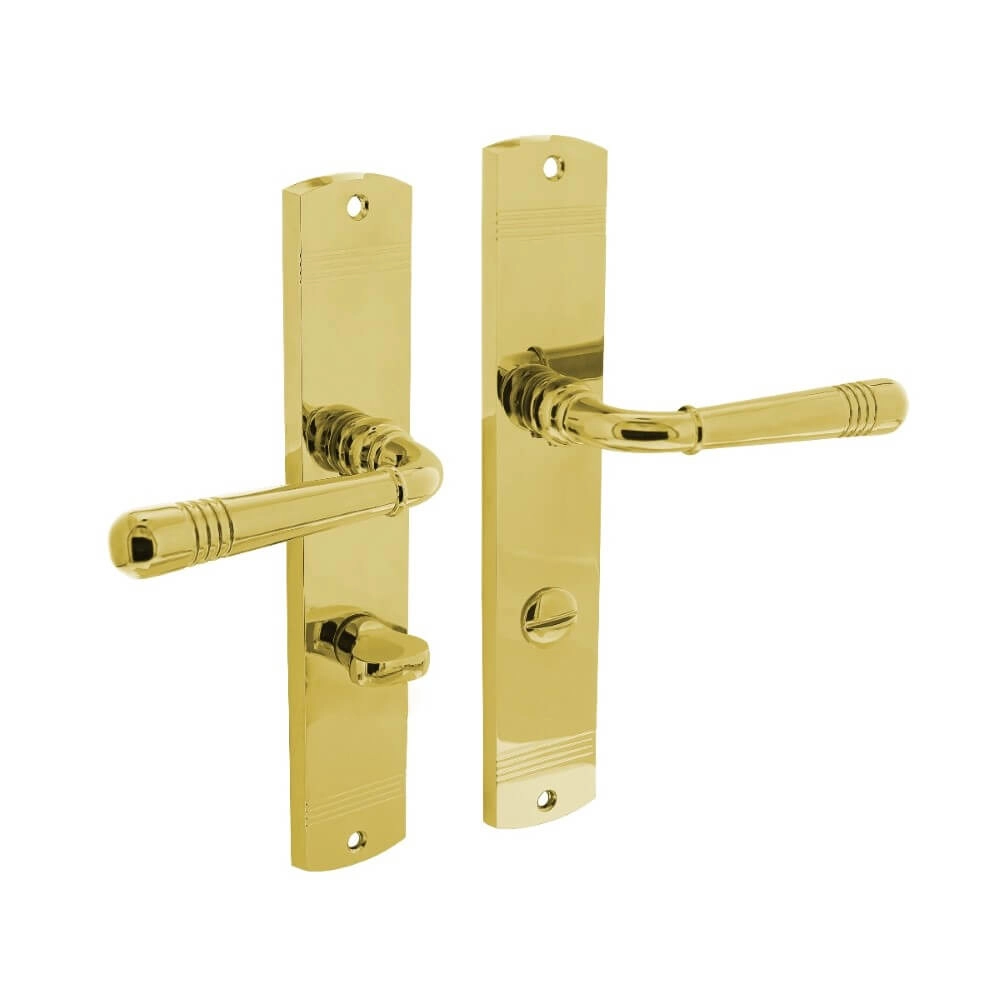 Deurklink Helena WC-sluiting 63/8 messing gelakt