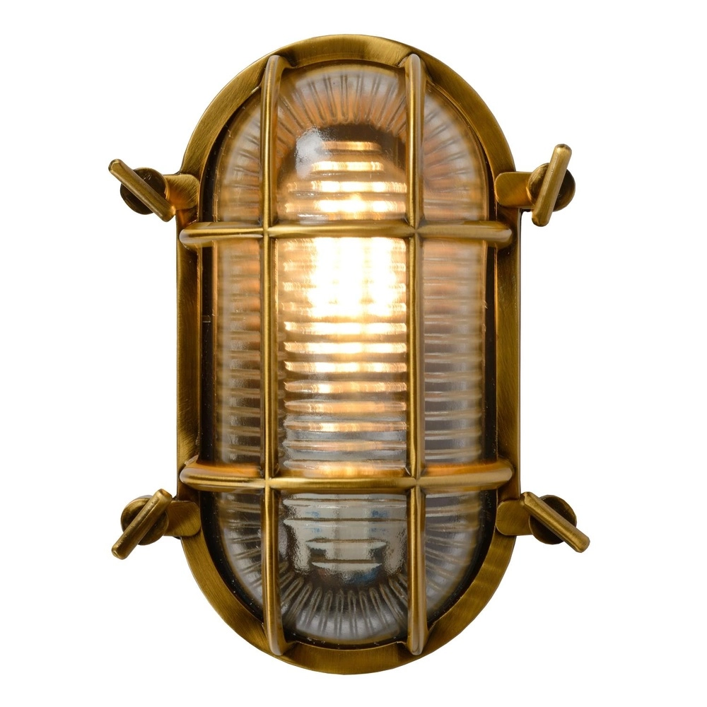 Bullseye wandlamp Dudley IP54 goud Lucide 5411212114884