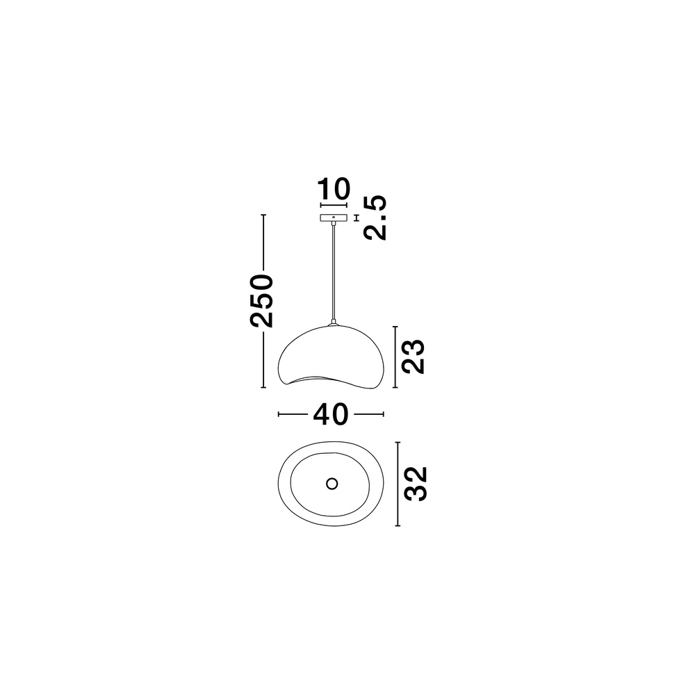 Natural pendant lamp Aere white 40cm Lyora 5212017460776