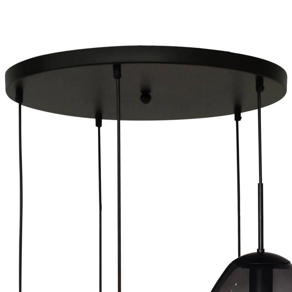 Vide hanglamp Lava 5x smoke glas Ø 24cm Masterlight 8718121286587