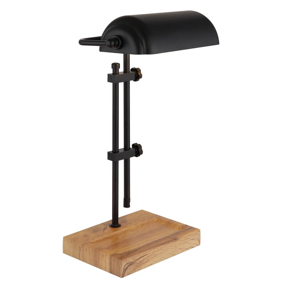 Bureaulamp Marid hout met zwart Globo 9007371474103