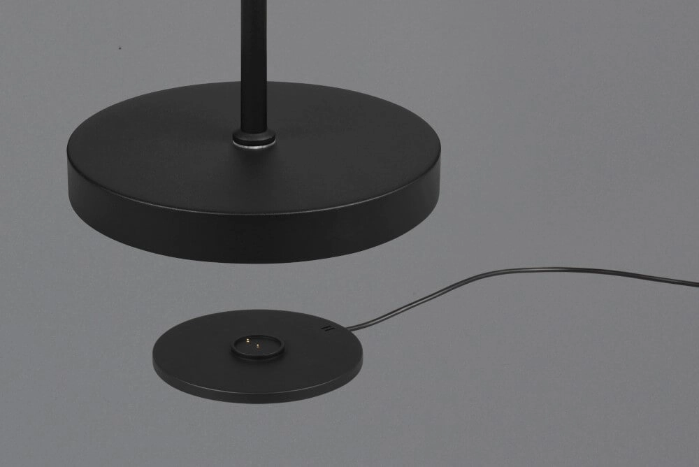 Zwarte leeslamp Moreno oplaadbaar Trio 4017807618013