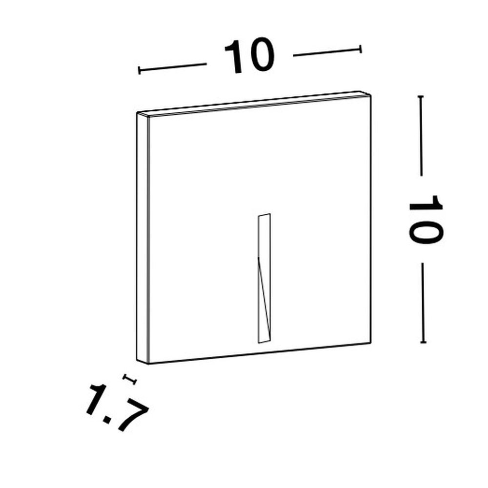 Inbouwlamp Finlo grijs rechthoek Lyora 5212017430908