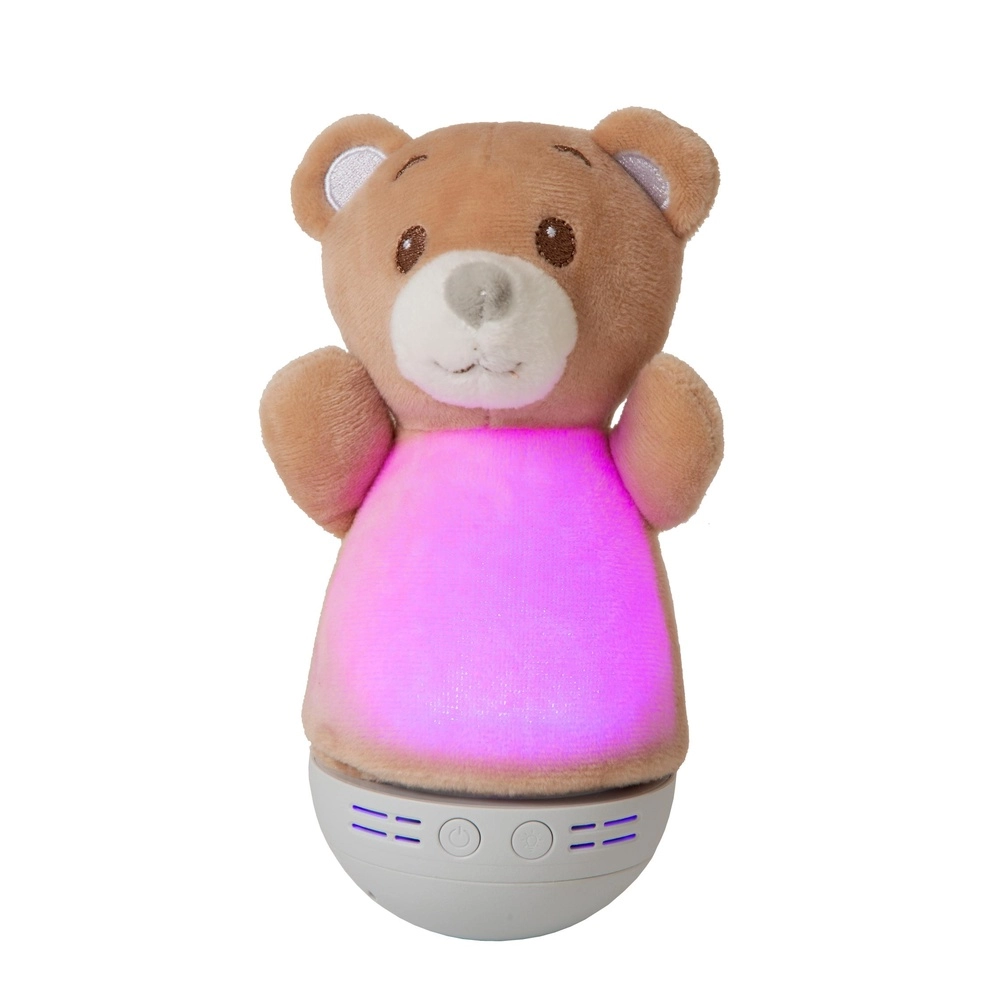 Nachtlampje Dolly op batterij met muziekfunctie - bruin Lucide 5411212771452