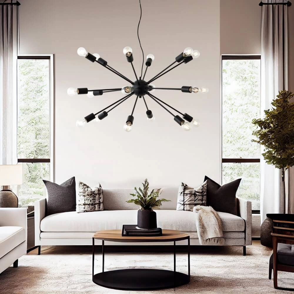 18-lichts hanglamp Dree zwart Brilliant 4004353421693