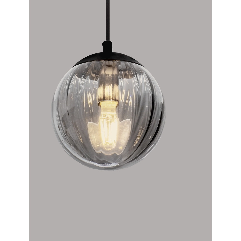 Hanglamp Abbacus 1-lichts smoke glas