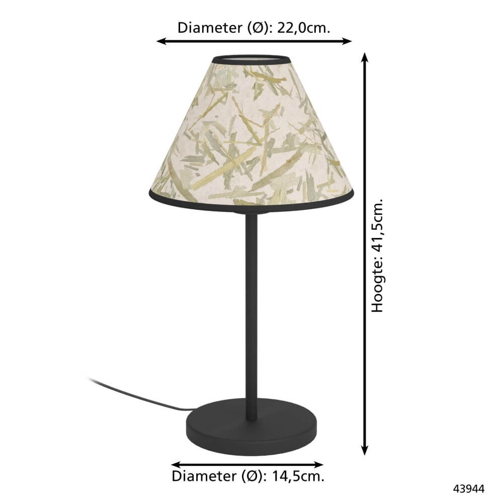 Natuurlijke tafellamp Oxpark Ø 22cm Eglo 9002759439446