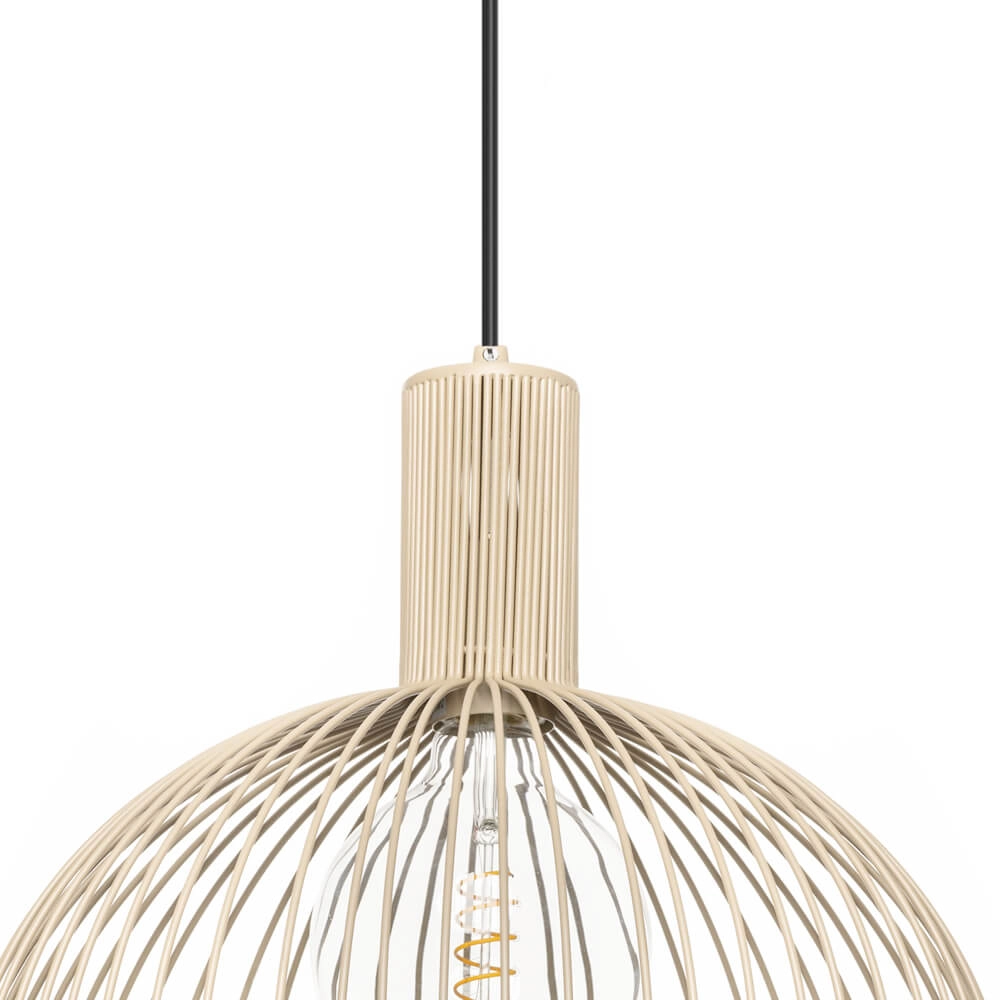 Zandkleurige hanglamp Wire Sand Ø 40cm ETH 8720195307112
