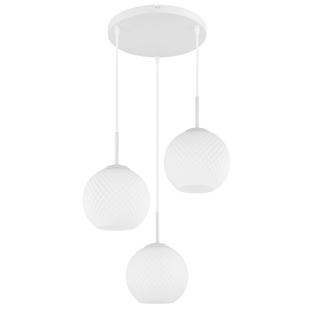 Witte hanglamp Andre 3-lichts design Globo 9007371586462