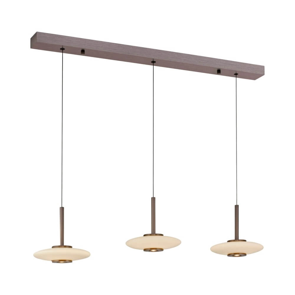 Hanglamp 3-lichts Pure Vitrum design bruin Paul Neuhaus 4012248382639
