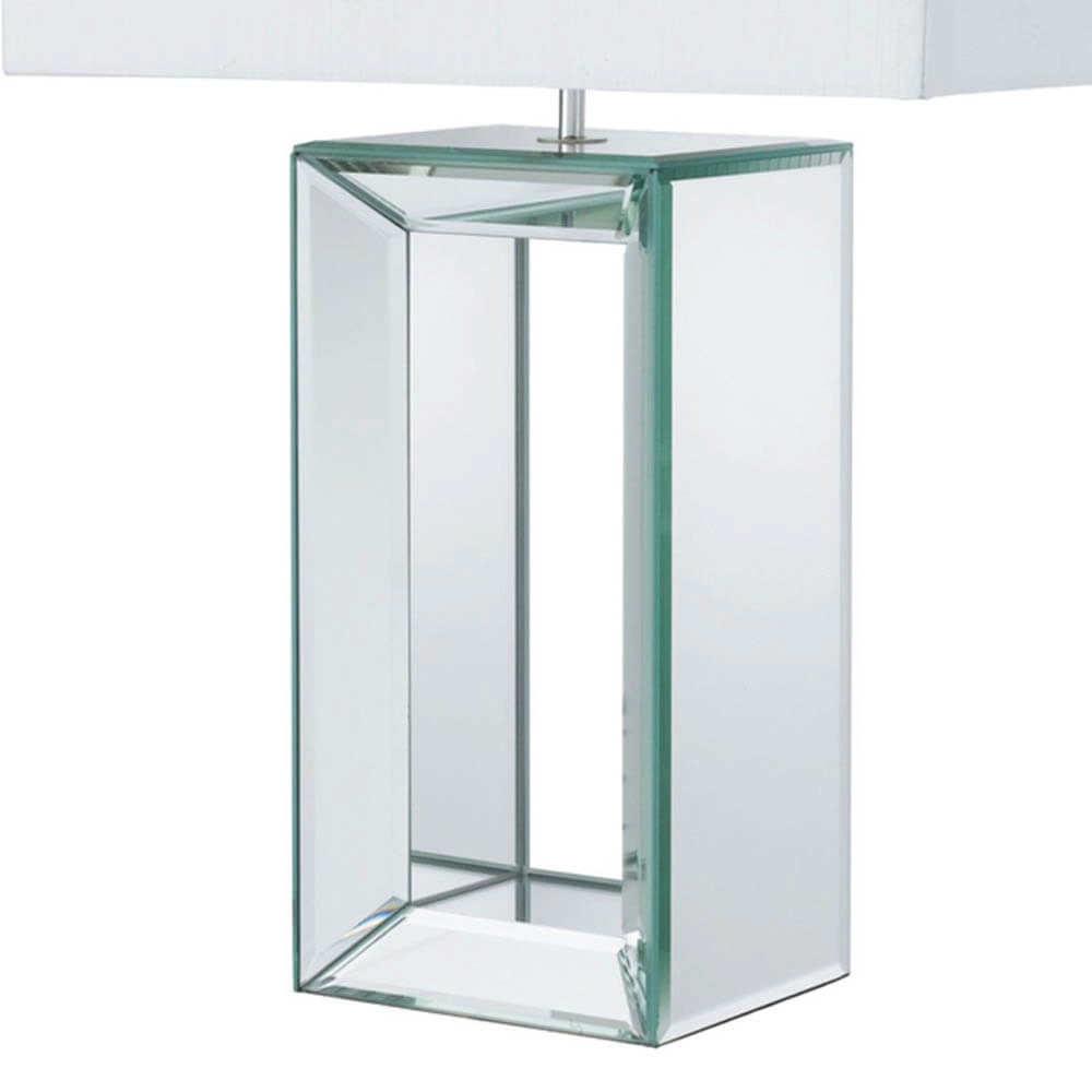 Schemerlamp Mirror wit met spiegelglas Searchlight 5013874416674