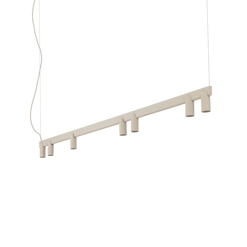 Design hanglamp Fourty 7-lichts zand bruin