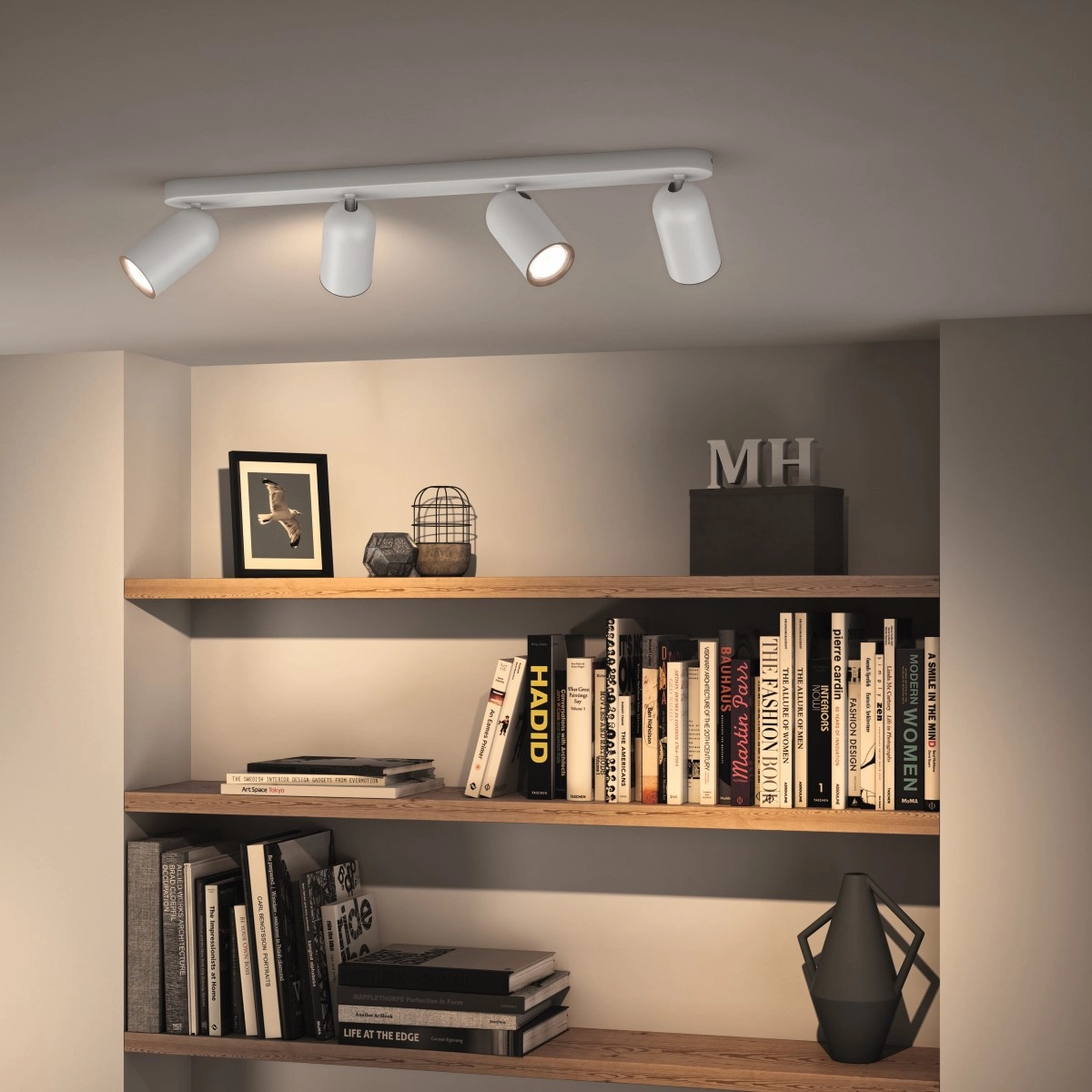 Spotlamp Pongee 4-lichts wit Philips 8718696164853