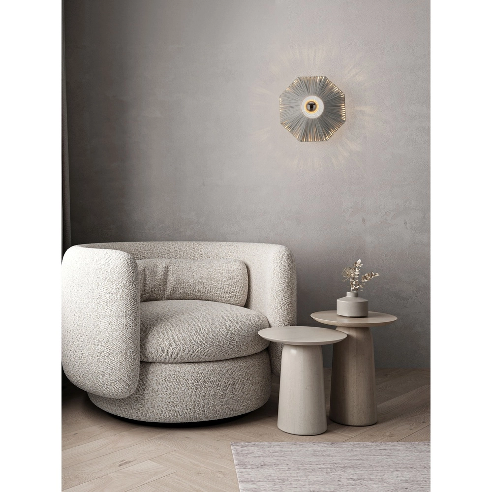 Wandlamp Elvio grijs Ø 30cm