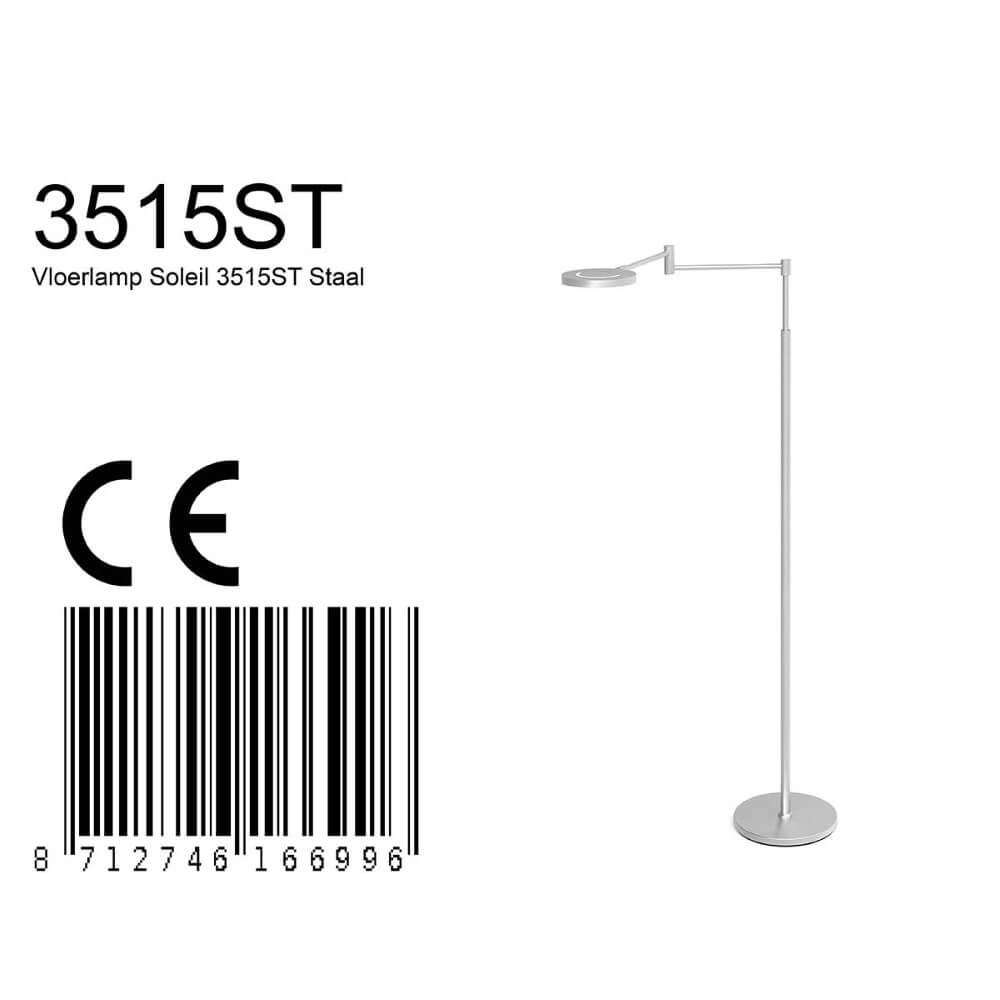 Oplaadbare led leeslamp Soleil geborsteld metaal Steinhauer 8712746166996