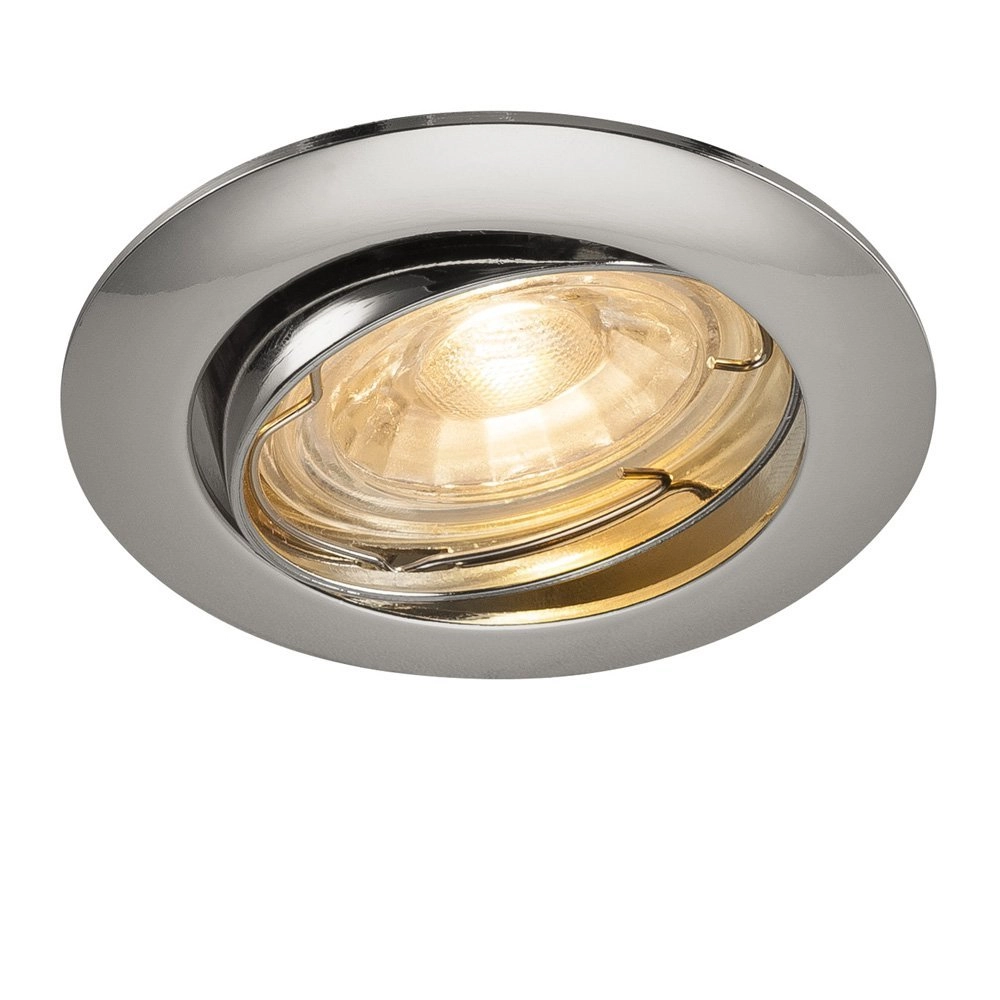 Richtbare inbouwspot Pika GU10 8,3cm rond chroom