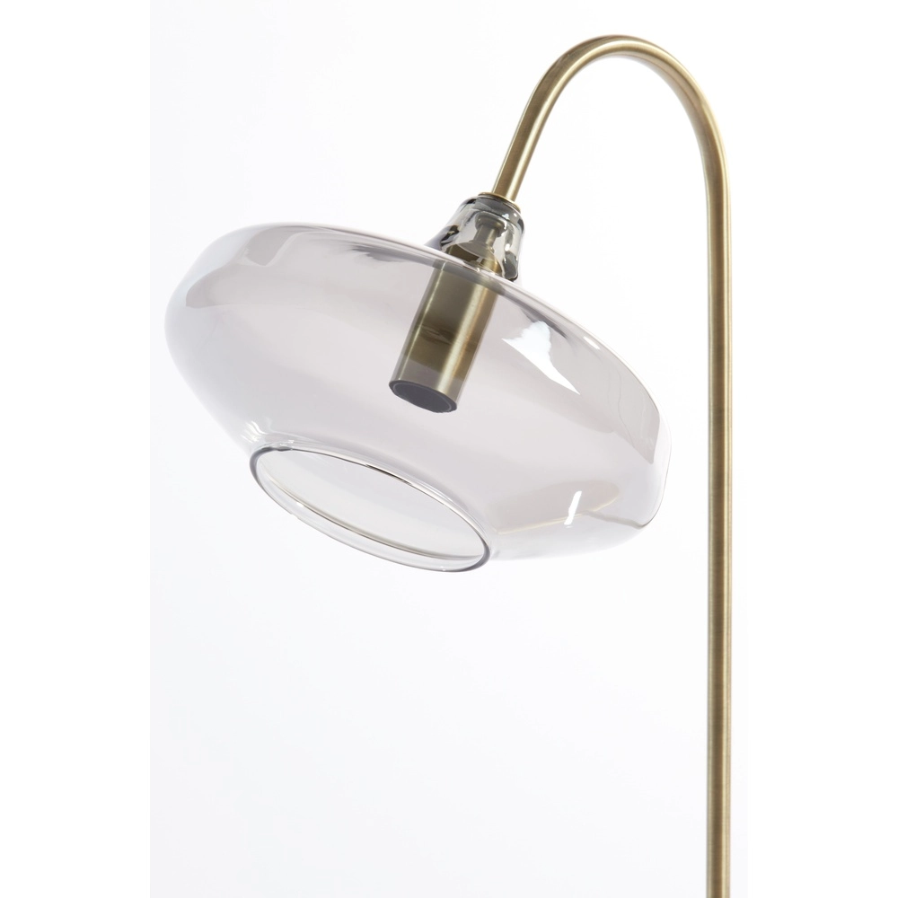 Glazen bureaulamp Solna messing mat Light & Living 8717807686628