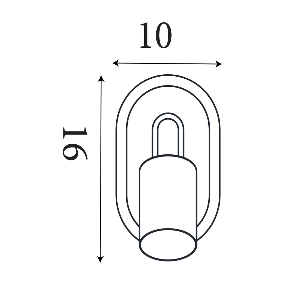 Wandlamp San Diego enkel zwart Searchlight 5053423302072