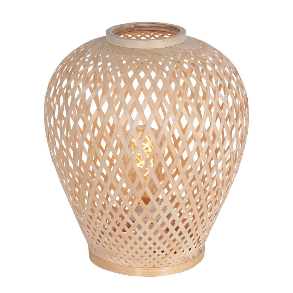 Bamboe tafellamp Maze Ø 30cm