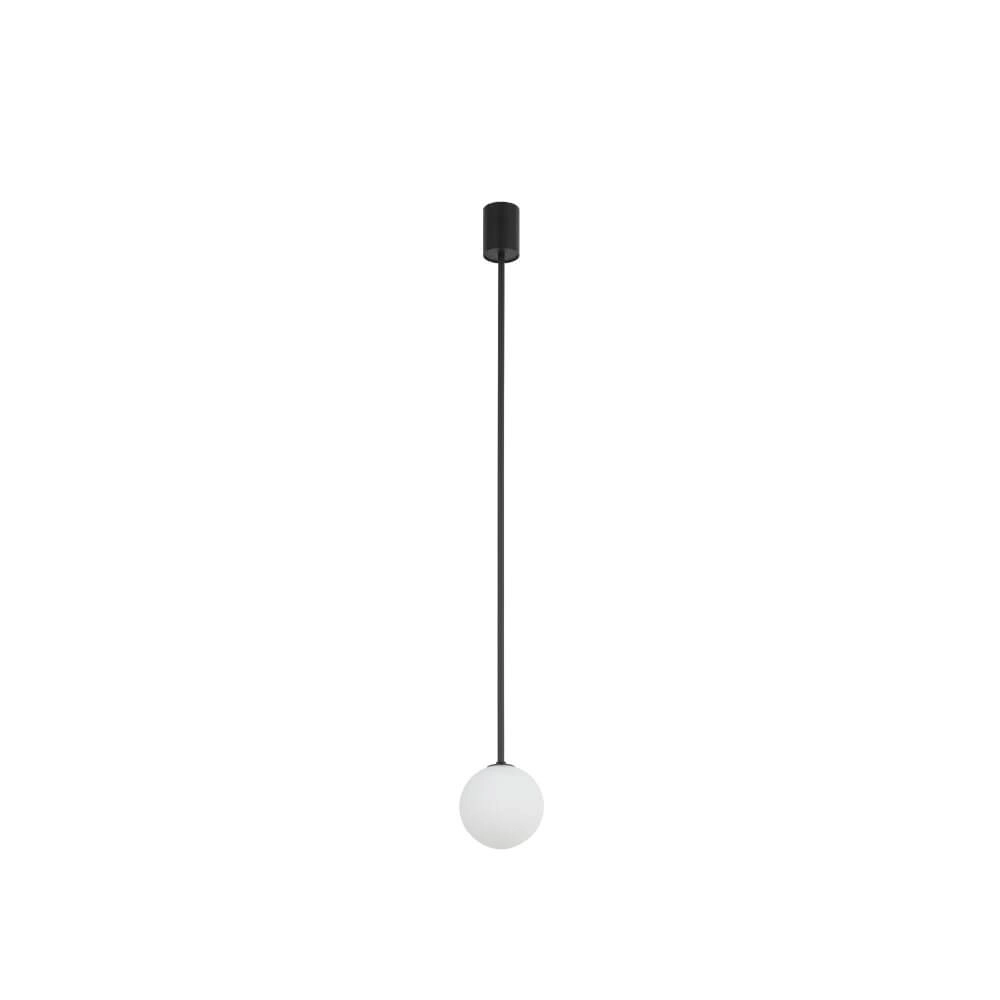 Glazen plafondlamp Kier M zwart - 96cm