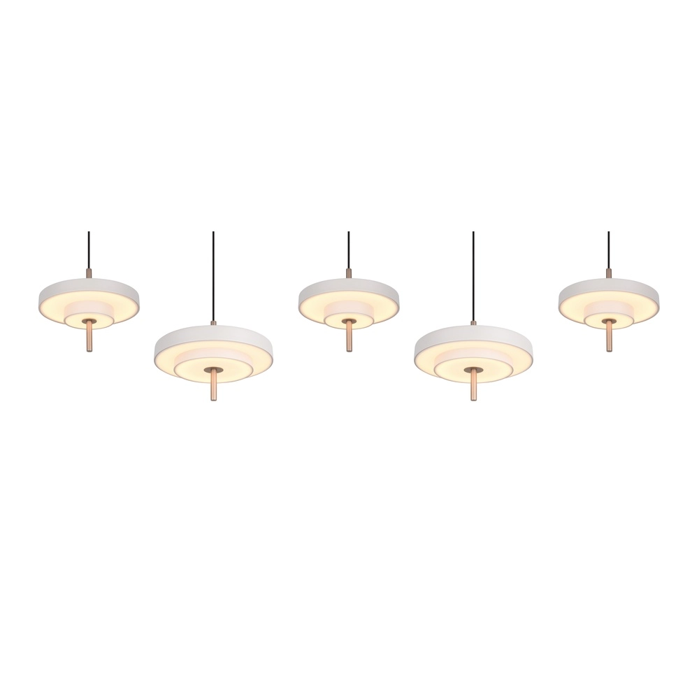 5-lichts hanglamp Keaton wit Trio 4017807655544