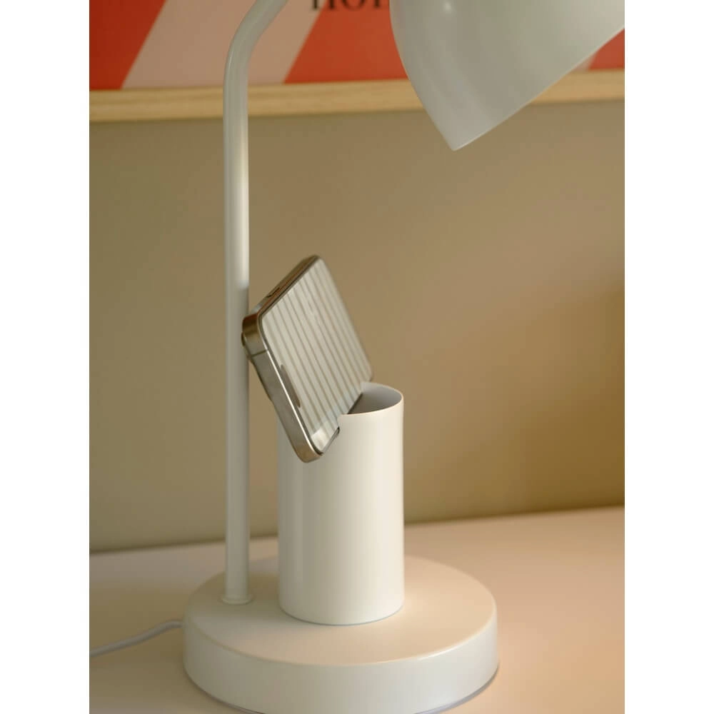Witte bureaulamp Devone met pennenbakje Nordlux 5704924024542