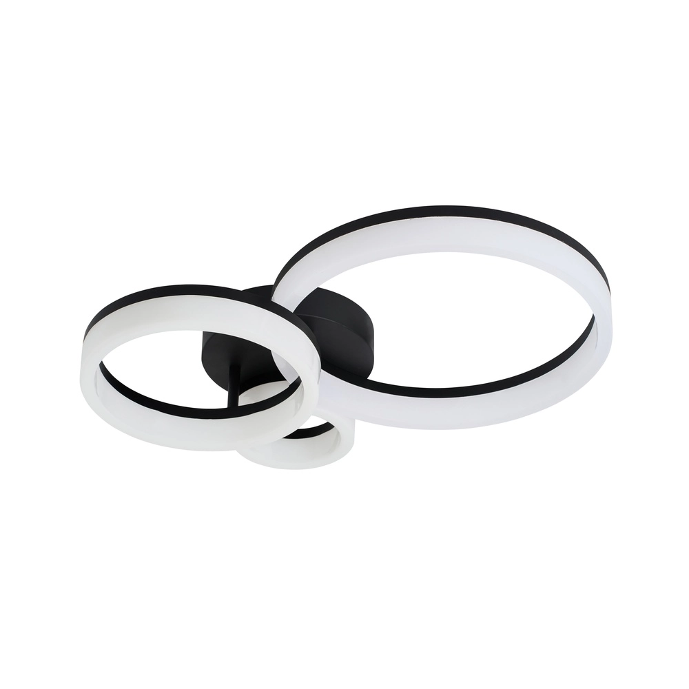 Plafondlamp Triple zwart Searchlight 5053423302966