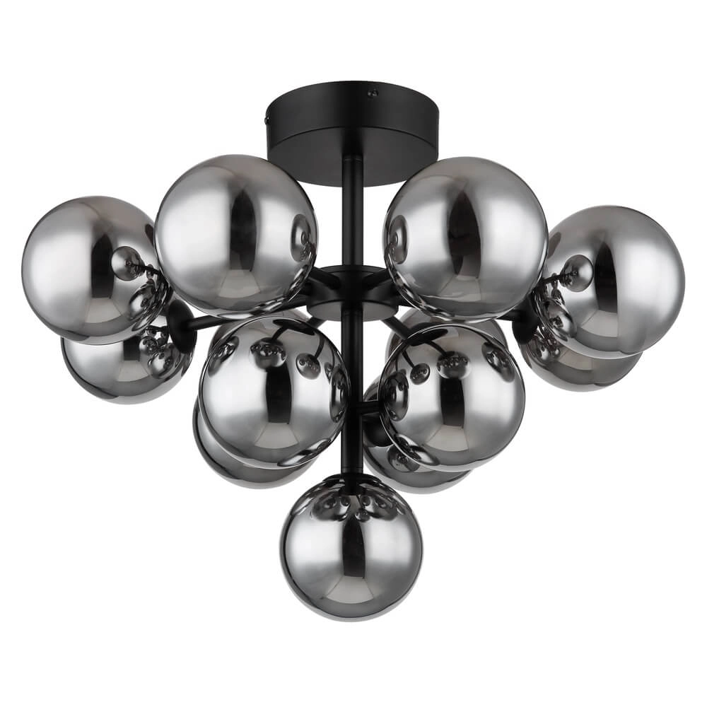 Zwarte plafondlamp Grappy 13-lichts Globo 9007371447121