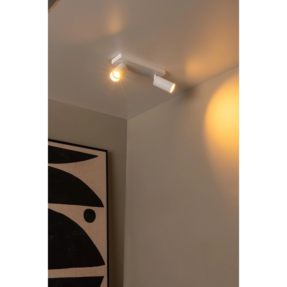 Opbouw plafondspot Clubs 2-lichts wit Lucide 5411212093516
