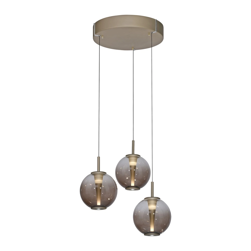 Vide hanglamp Pure E-Infinty bronce met amber glas Paul Neuhaus 4012248398166
