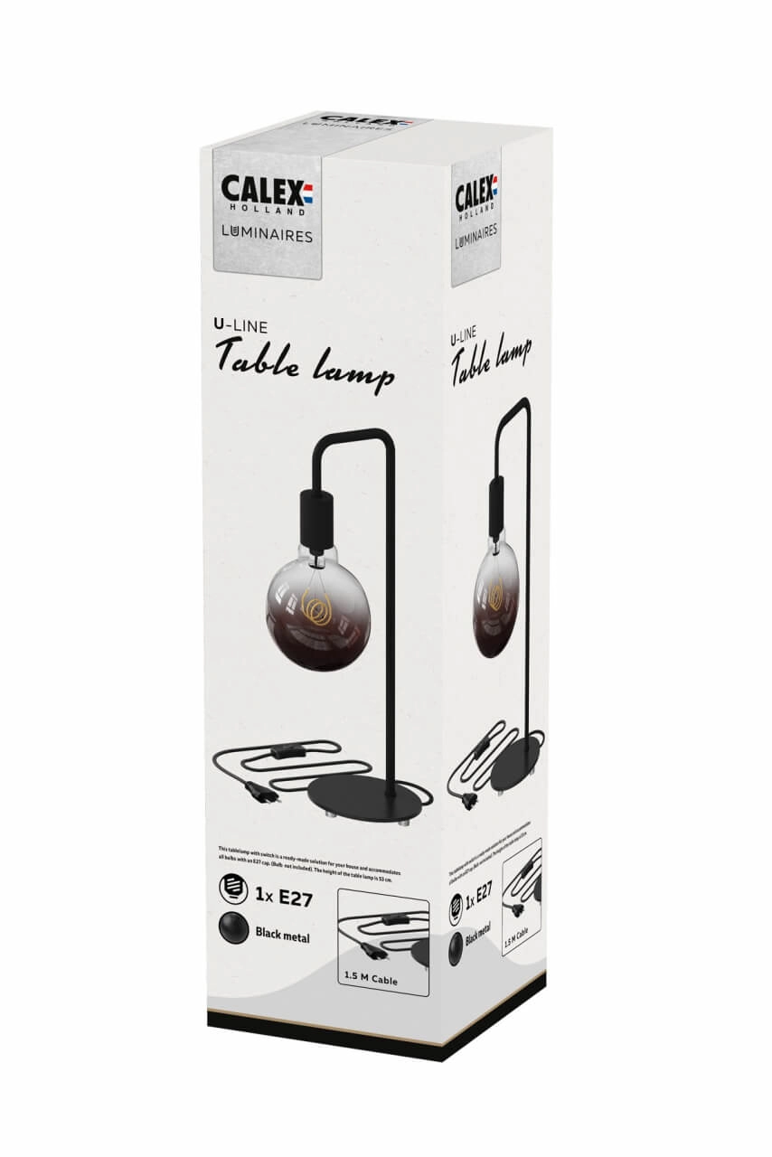 Zwarte tafellamp Calexa Circle 8712879147381