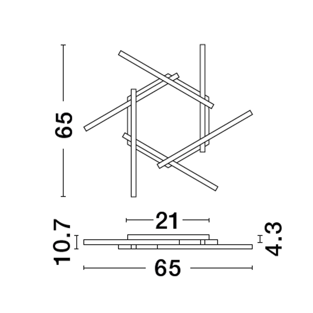 Plafondlamp Hyde zwart met goud Lyora 5212017446190