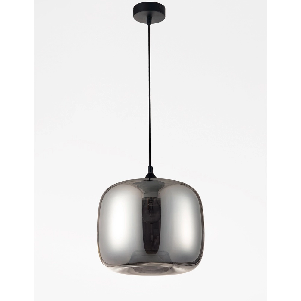 Hanglamp Savaz chroom glas Ø 28 x 23cm Lyora 5212017421272