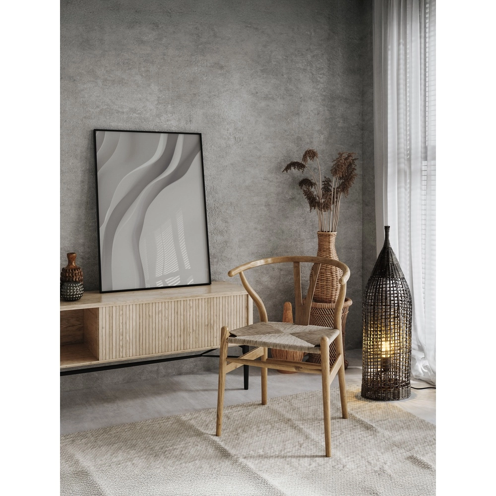 Bohemian vloerlamp Naos rotan 73H zwart Lyora 5212017477569