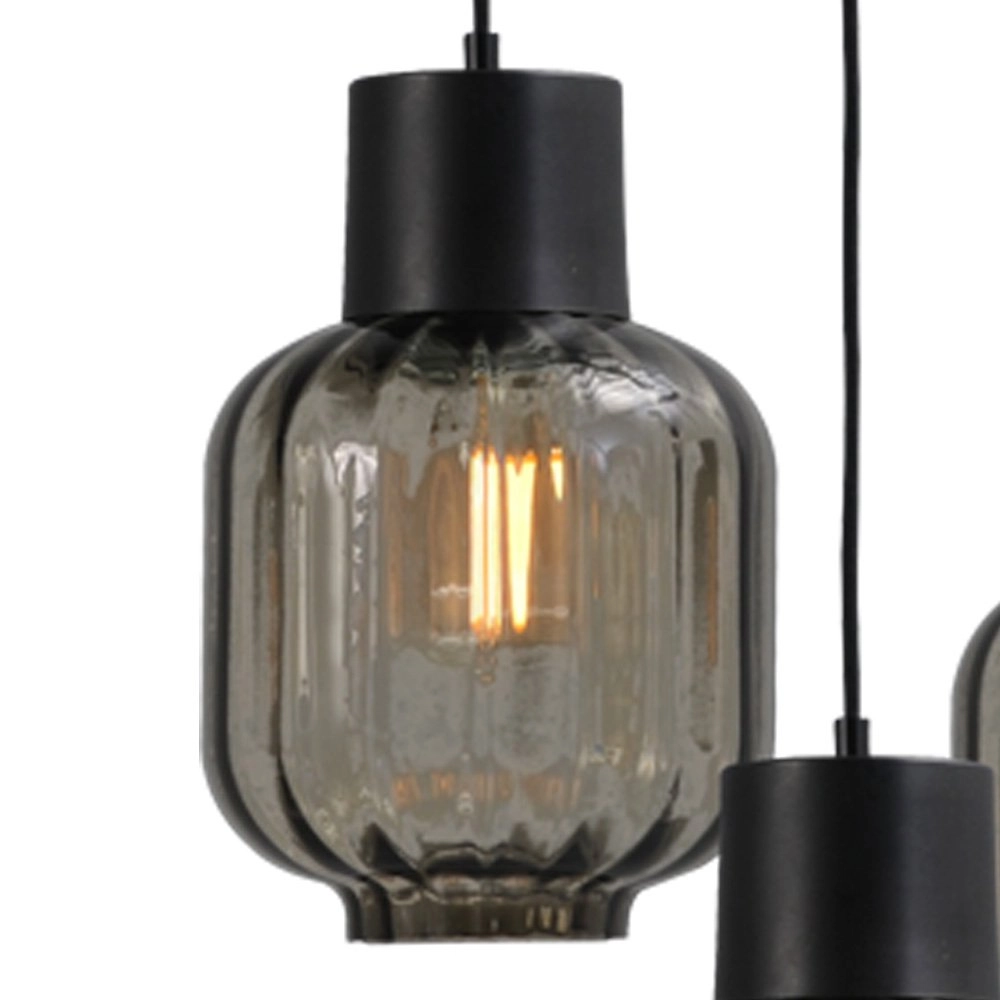 Design hanglamp Lett lll 20 3-lichts smoke glas Masterlight 8718121181585