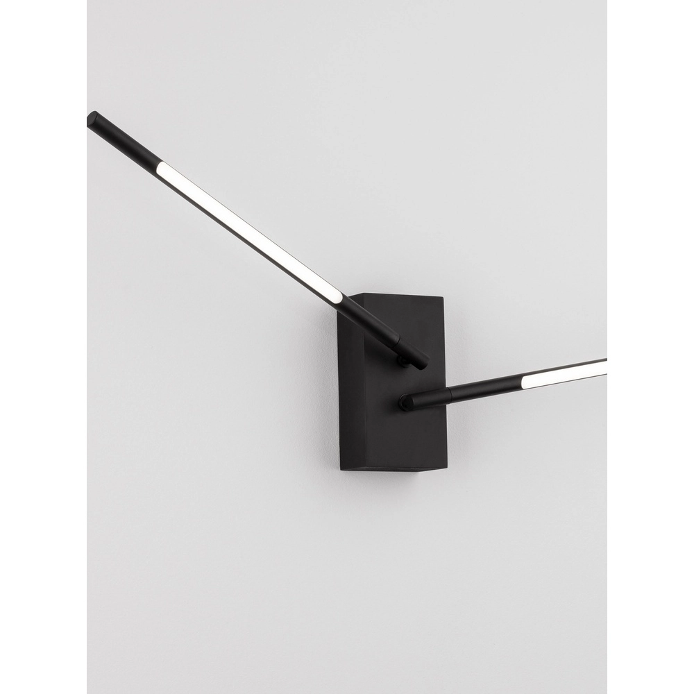 Wandlamp Raccio zwart dubbel Lyora 5212017420466