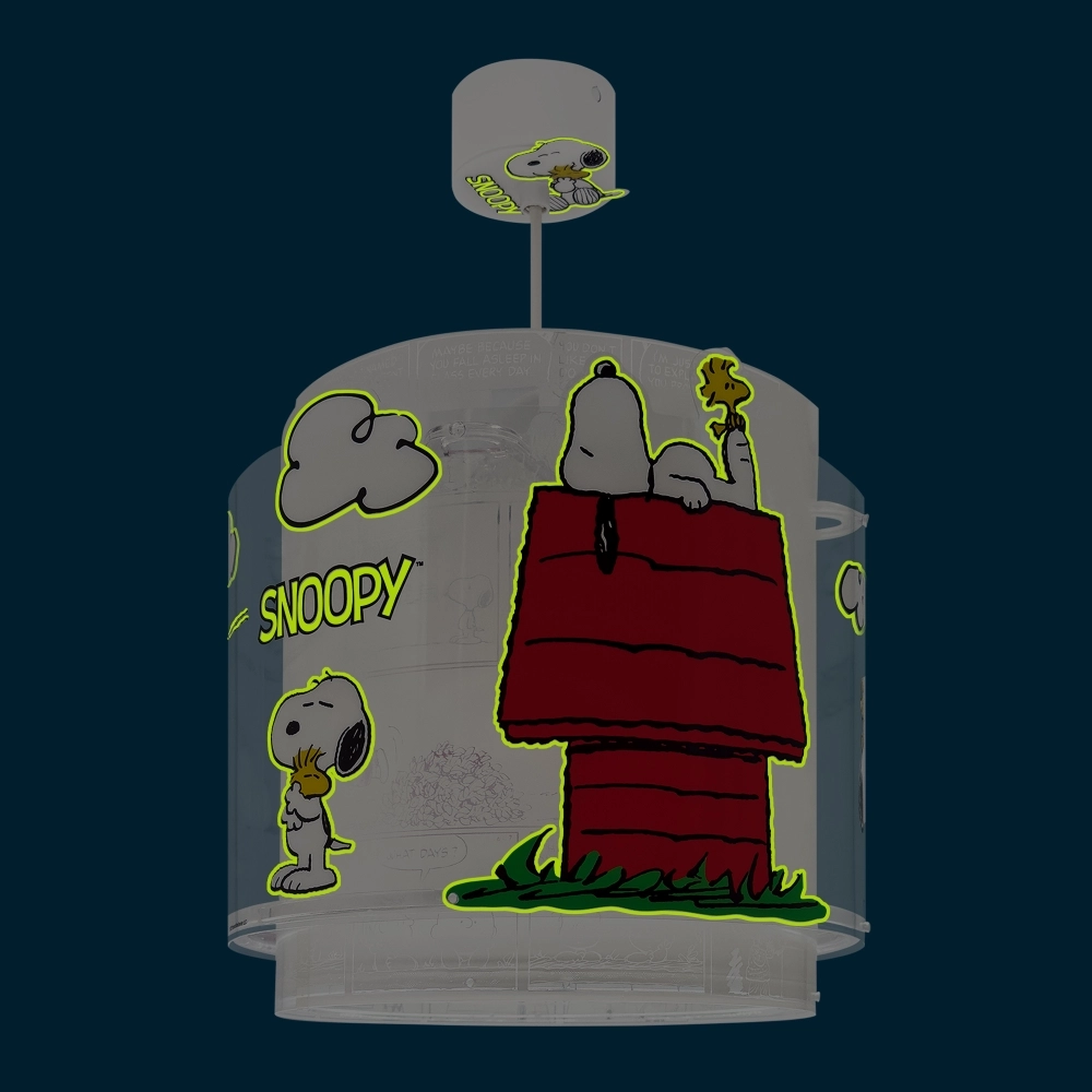 Hanglamp Snoopy wit met rood Dalber 8420406763026