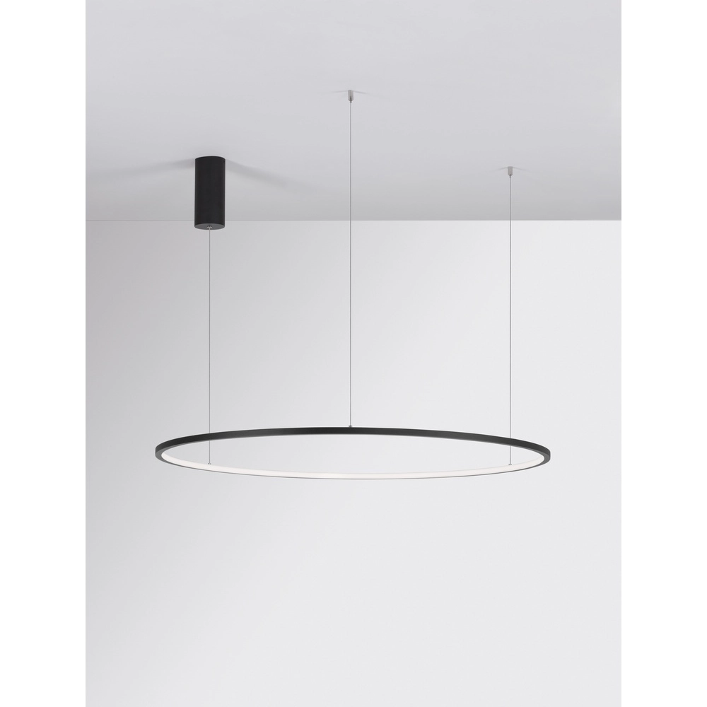Round pendant lamp Tarquin black Ø 100cm Lyora 5212017438348