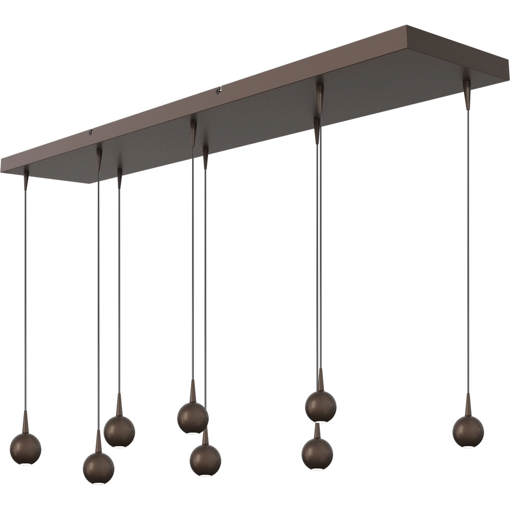 8-lichts hanglamp Talana 130cm cacao bruin Ø 6cm DTW