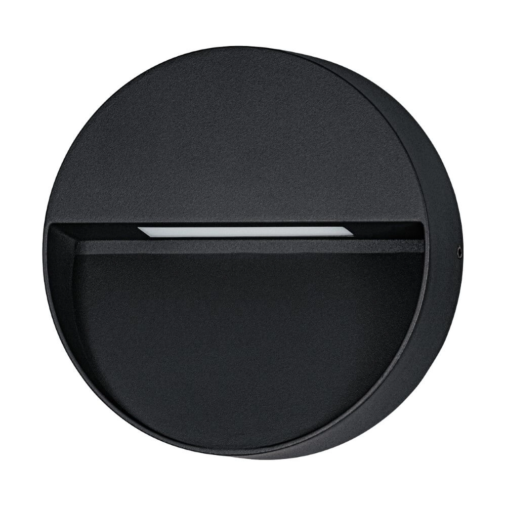 Zwarte trapverlichting Maruggio rond - buiten Zwarte trapverlichting Maruggio rond - buiten