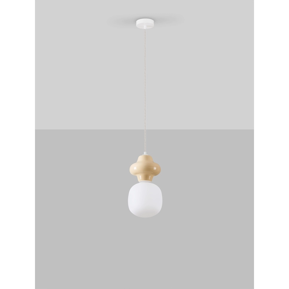 Hanglamp Clio S geel keramiek Lyora 5212017461186