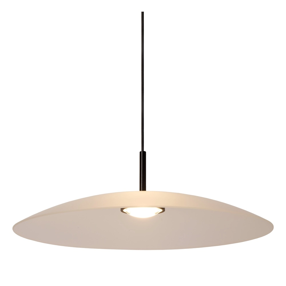 Strakke hanglamp Menga Ø 60cm wit glas Premium by Lucide 5411212251152