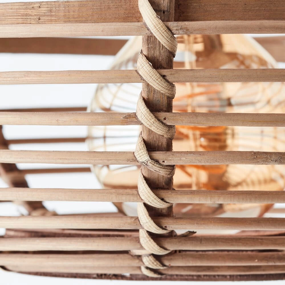 Rotan eettafel hanglamp Woodball Brilliant 4004353413797