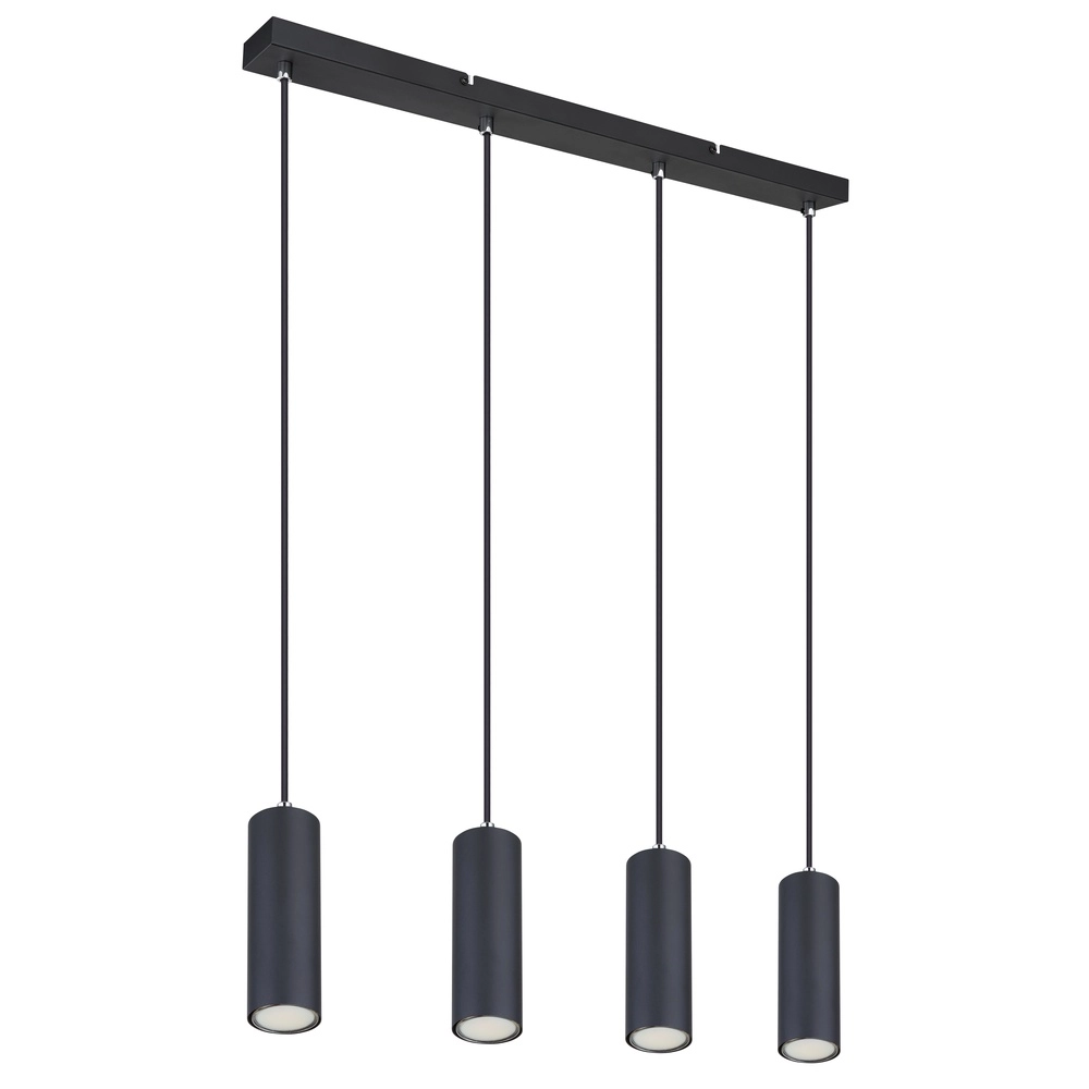 Hanglamp Robby 4-lichts zwart Globo 9007371430543