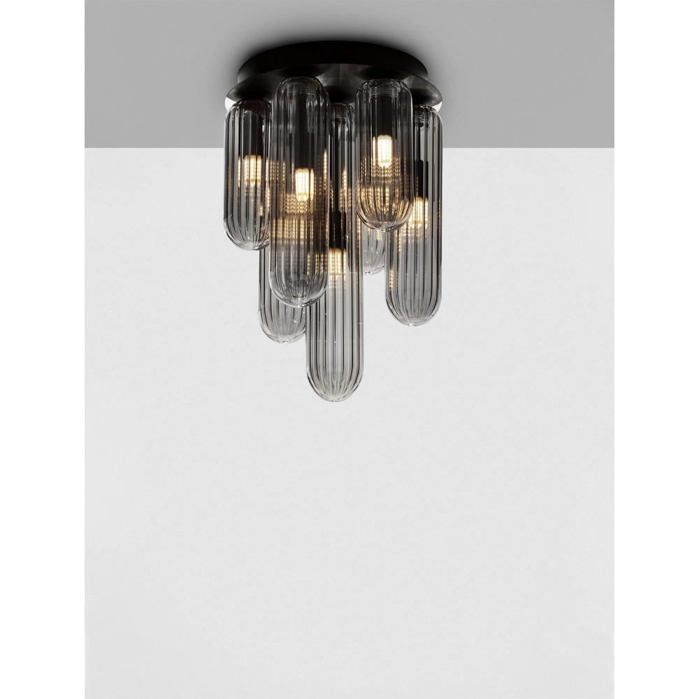 Design plafondlamp Gustave zwart 7-lichts