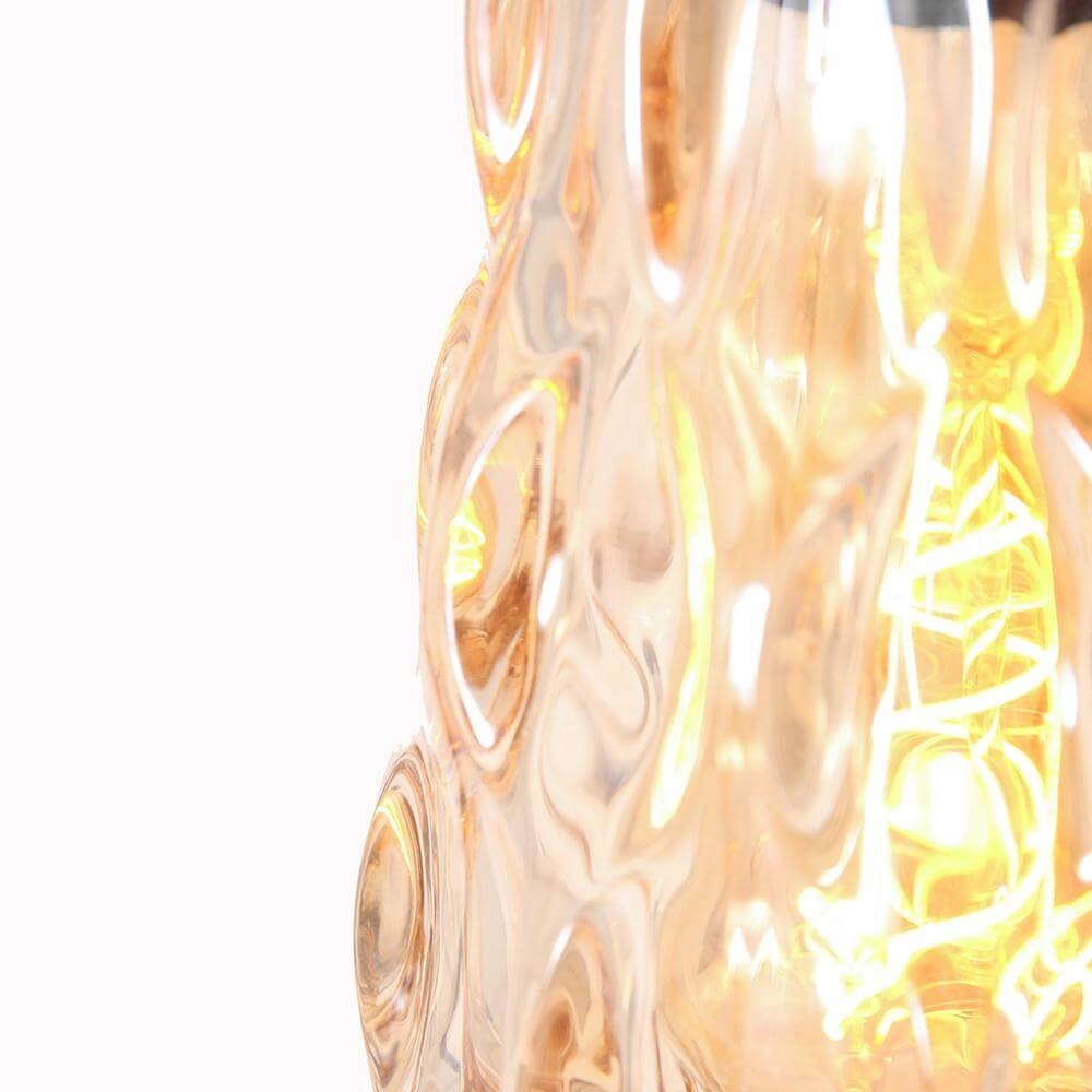 Vloerlamp Vidrio zwart met amber glas Steinhauer 8712746173741