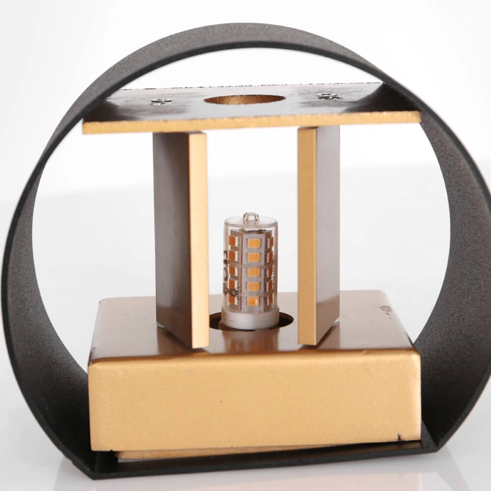 Ronde zwarte wandspot Muro up en down Steinhauer 8712746152616