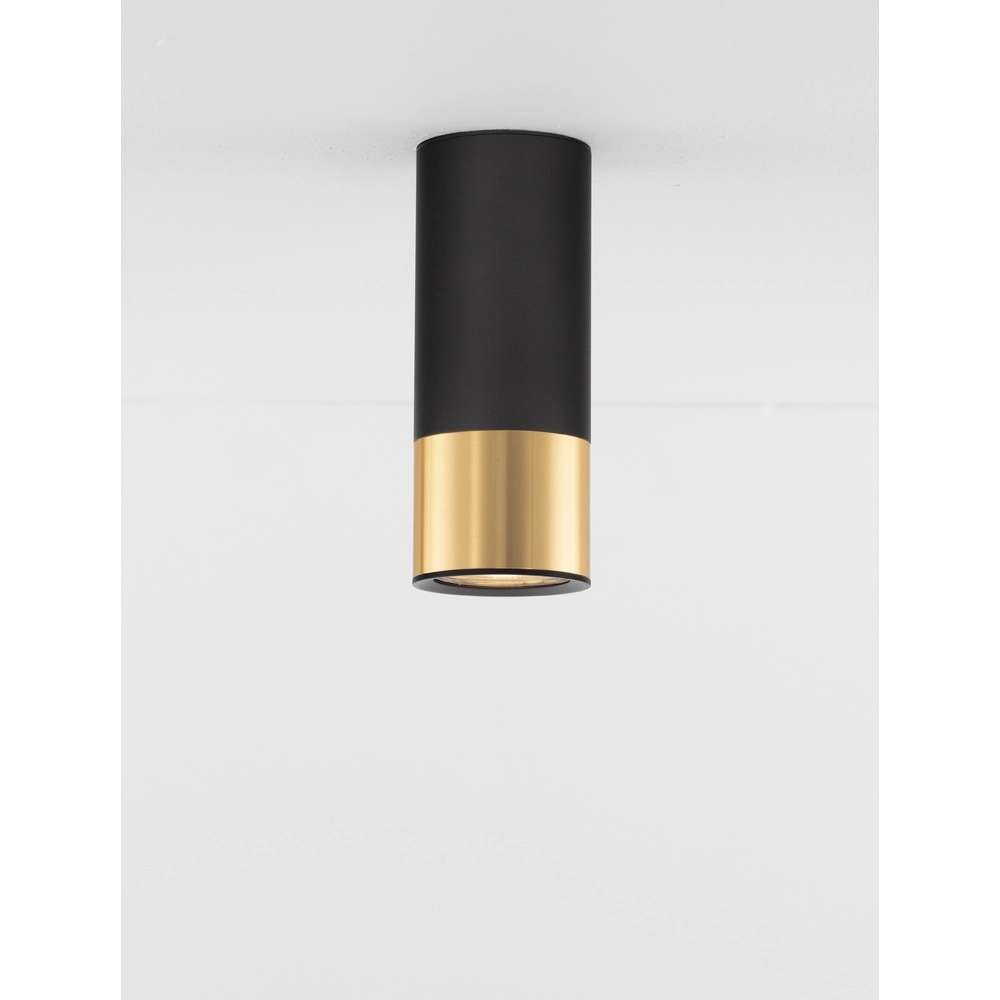 Plafondspot Picto 15cm zwart met goud Lyora 5212017430366
