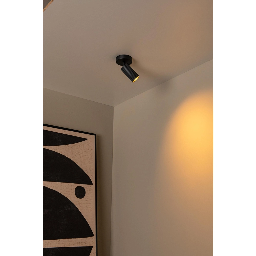Opbouw plafondspot Clubs zwart Lucide 5411212093486